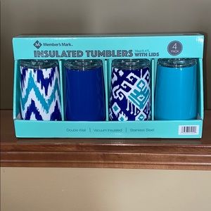 Members Mark 4 Insulated Tumblers 16oz with lid!